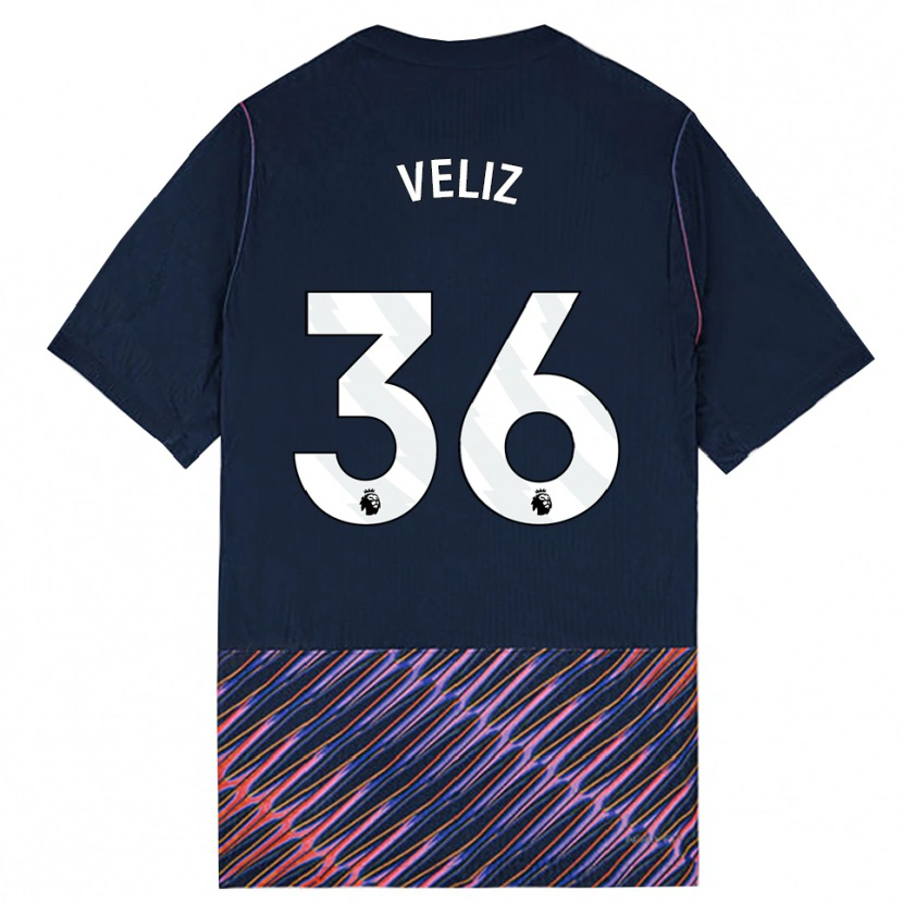 Danxen Män Alejo Véliz #36 Kungligblå Vit Bortatröja Matchtröjor 2026/27 Tröjor T-Tröja