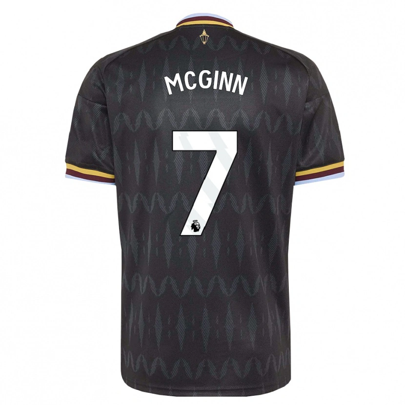 Danxen Män John Mcginn #7 Kornblå Svart Gul Bortatröja Matchtröjor 2026/27 Tröjor T-Tröja