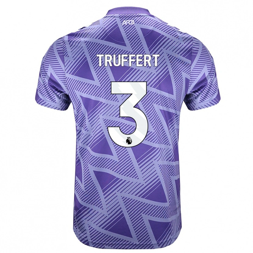 Danxen Män Adrien Truffert #3 Blek Violettröd Vit Bortatröja Matchtröjor 2026/27 Tröjor T-Tröja