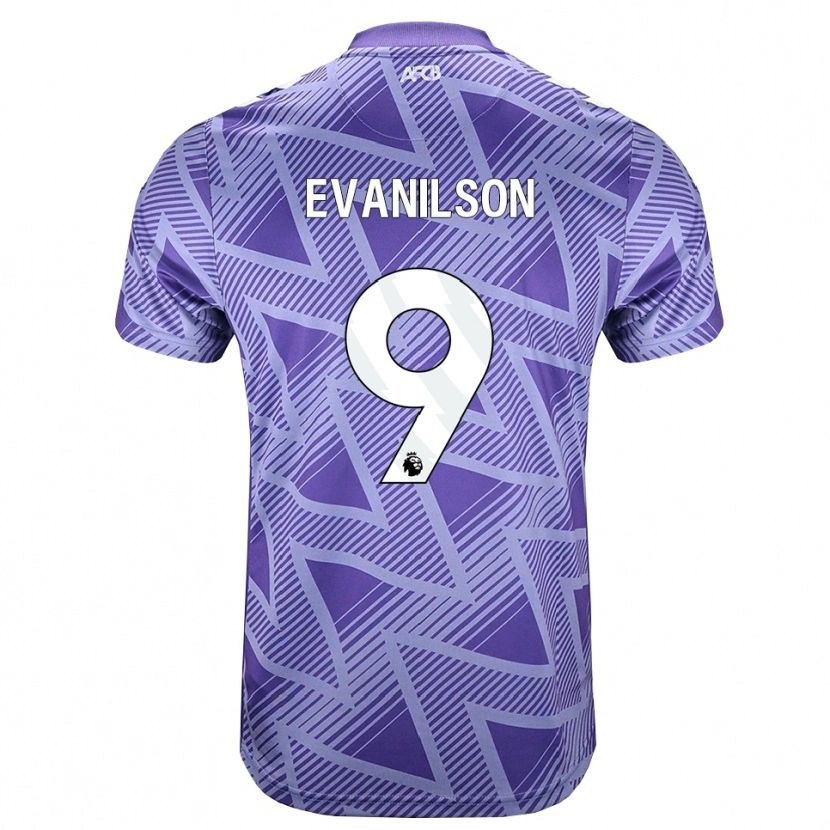 Danxen Män Francisco Evanilson De Lima Barbosa #9 Blek Violettröd Vit Bortatröja Matchtröjor 2026/27 Tröjor T-Tröja