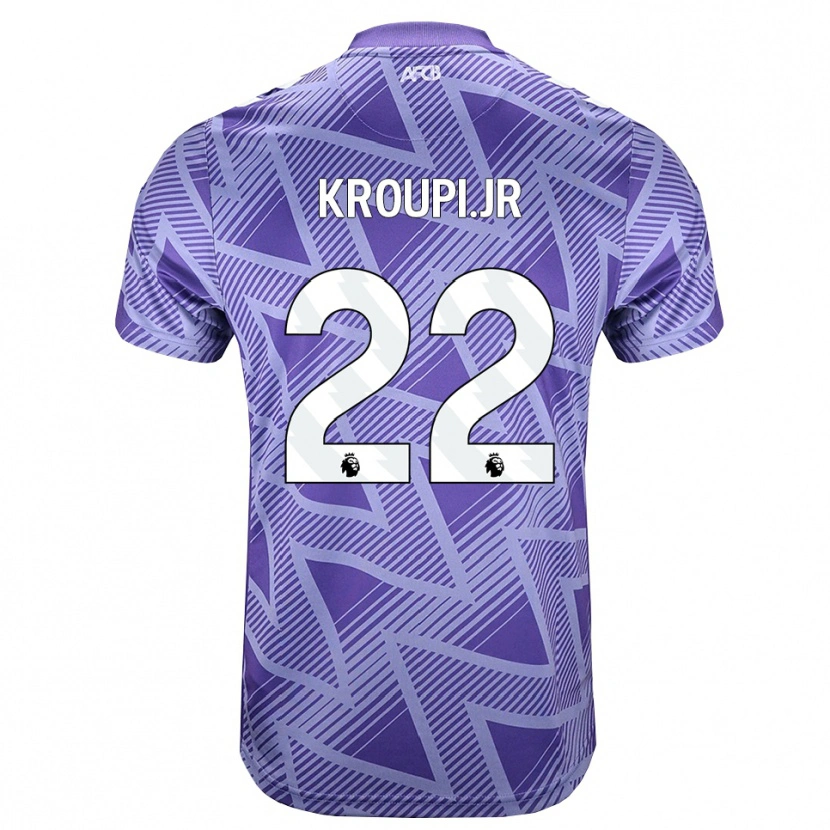 Danxen Män Junior Kroupi #22 Blek Violettröd Vit Bortatröja Matchtröjor 2026/27 Tröjor T-Tröja