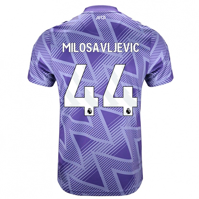 Danxen Män Veljko Milosavljevic #44 Blek Violettröd Vit Bortatröja Matchtröjor 2026/27 Tröjor T-Tröja