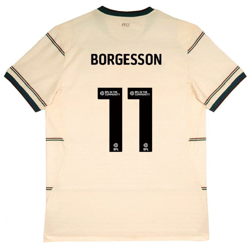 Danxen Män Blayz Borgesson #11 Beige Vinröd Bortatröja Matchtröjor 2026/27 Tröjor T-Tröja