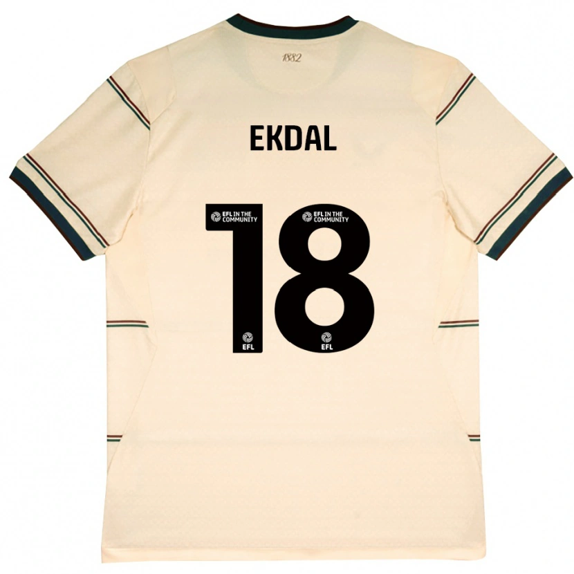 Danxen Män Hjalmar Ekdal #18 Beige Vinröd Bortatröja Matchtröjor 2026/27 Tröjor T-Tröja