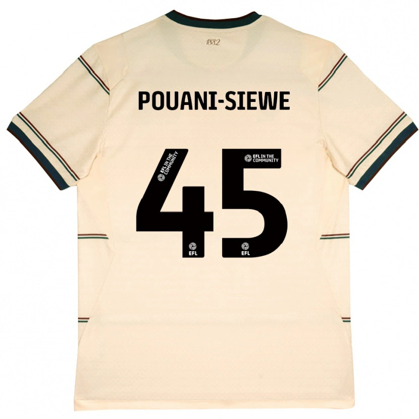 Danxen Män Brandon Pouani #45 Beige Vinröd Bortatröja Matchtröjor 2026/27 Tröjor T-Tröja