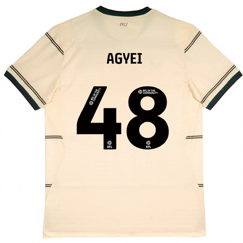 Danxen Män Enock Agyei #48 Beige Vinröd Bortatröja Matchtröjor 2026/27 Tröjor T-Tröja