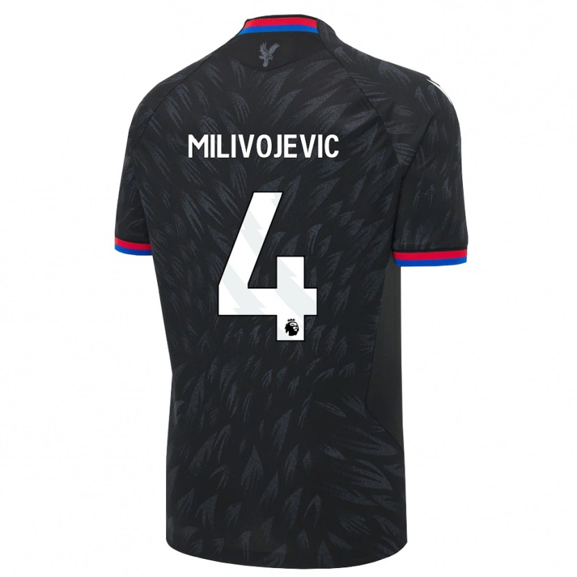 Danxen Män Luka Milivojevic #4 Svart Blå Röd Bortatröja Matchtröjor 2026/27 Tröjor T-Tröja