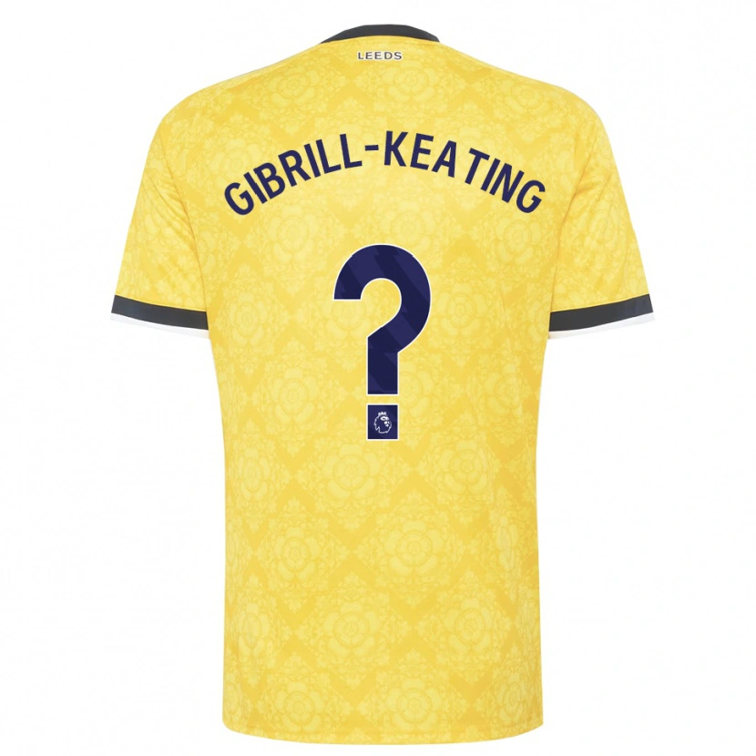 Danxen Män Sian Gibrill-Keating #0 Gul Vit Svart Bortatröja Matchtröjor 2026/27 Tröjor T-Tröja