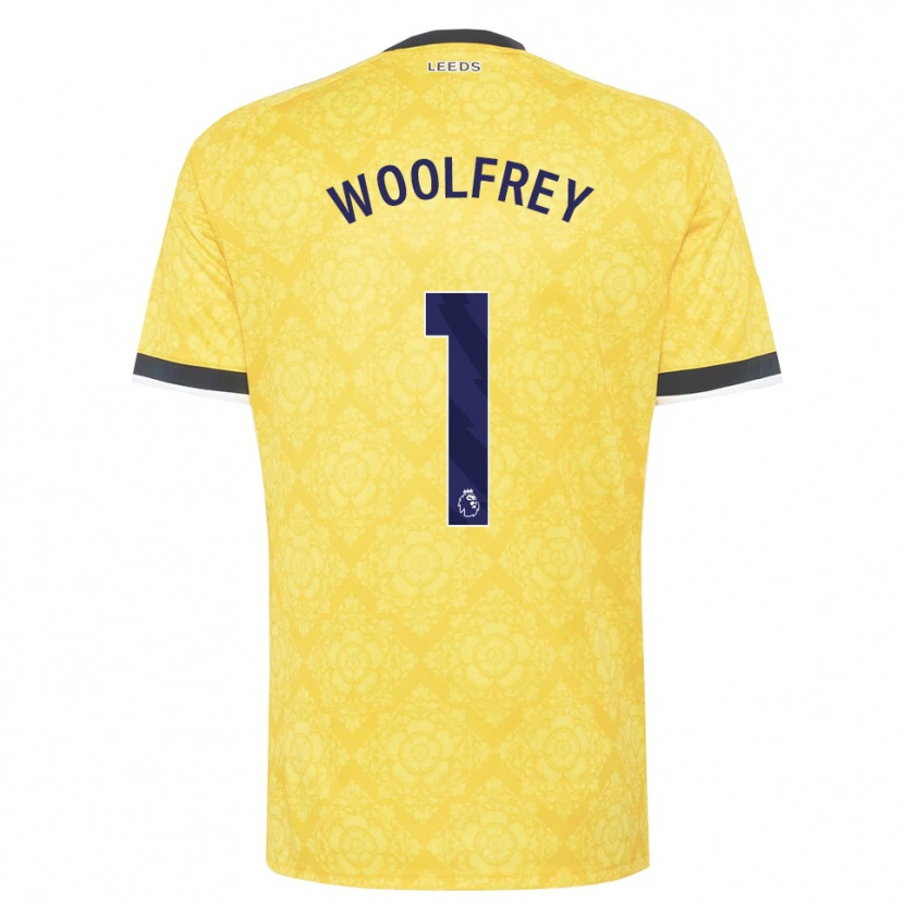 Danxen Män Joshua Woolfrey #1 Gul Vit Svart Bortatröja Matchtröjor 2026/27 Tröjor T-Tröja