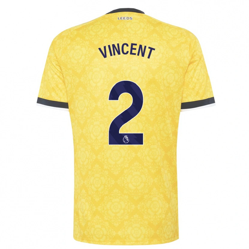 Danxen Män Harvey Vincent #2 Gul Vit Svart Bortatröja Matchtröjor 2026/27 Tröjor T-Tröja