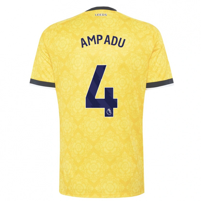 Danxen Män Ethan Ampadu #4 Gul Vit Svart Bortatröja Matchtröjor 2026/27 Tröjor T-Tröja