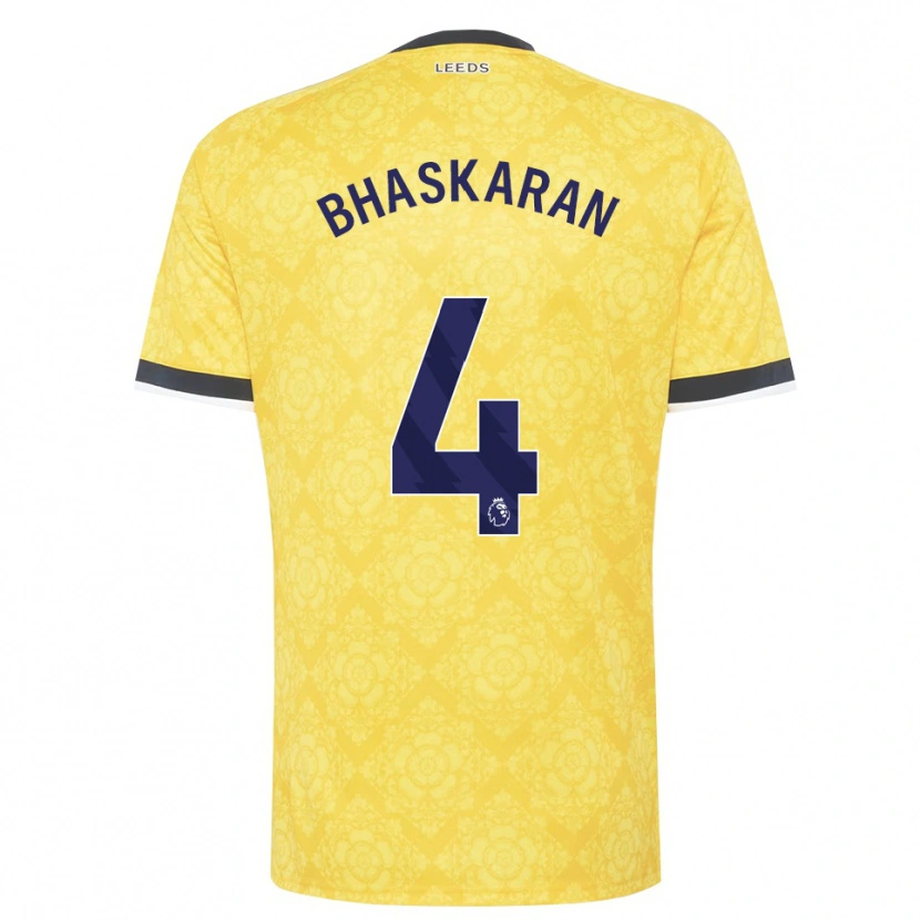Danxen Män Joe Bhaskaran #4 Gul Vit Svart Bortatröja Matchtröjor 2026/27 Tröjor T-Tröja