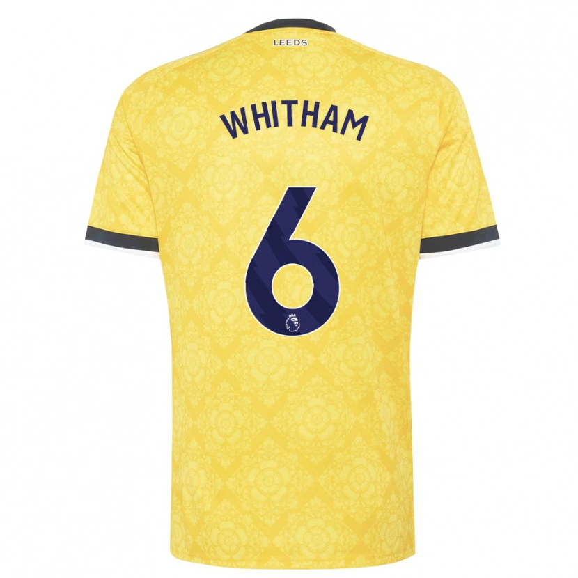 Danxen Män Danielle Whitham #6 Gul Vit Svart Bortatröja Matchtröjor 2026/27 Tröjor T-Tröja