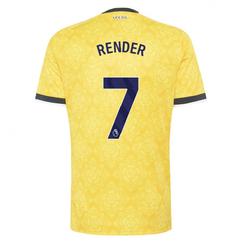 Danxen Män Jacob Render #7 Gul Vit Svart Bortatröja Matchtröjor 2026/27 Tröjor T-Tröja