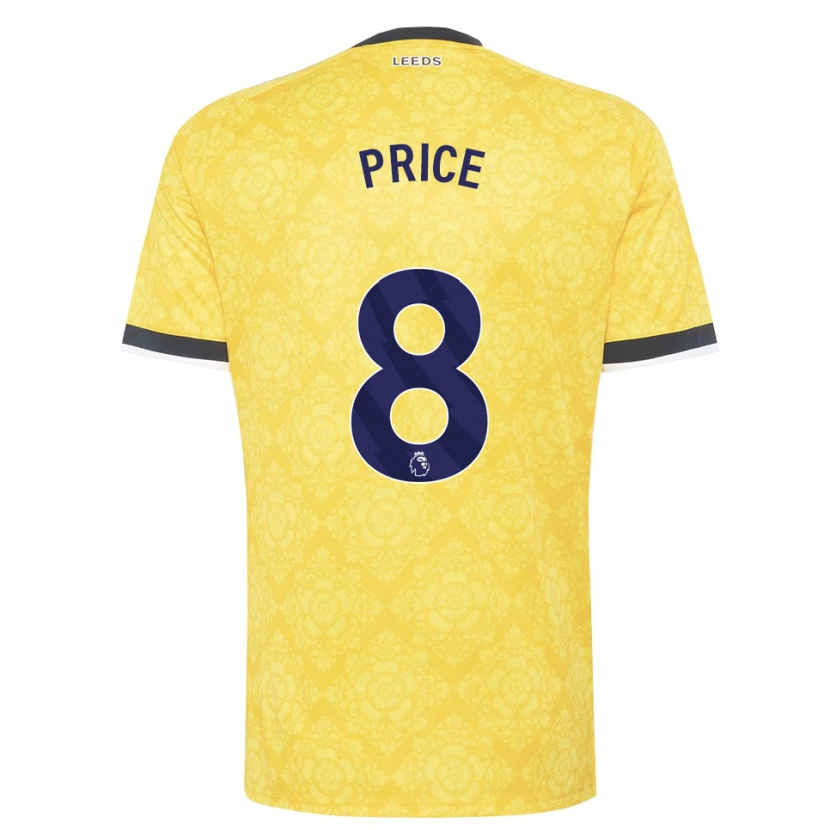 Danxen Män Leoni Price #8 Gul Vit Svart Bortatröja Matchtröjor 2026/27 Tröjor T-Tröja