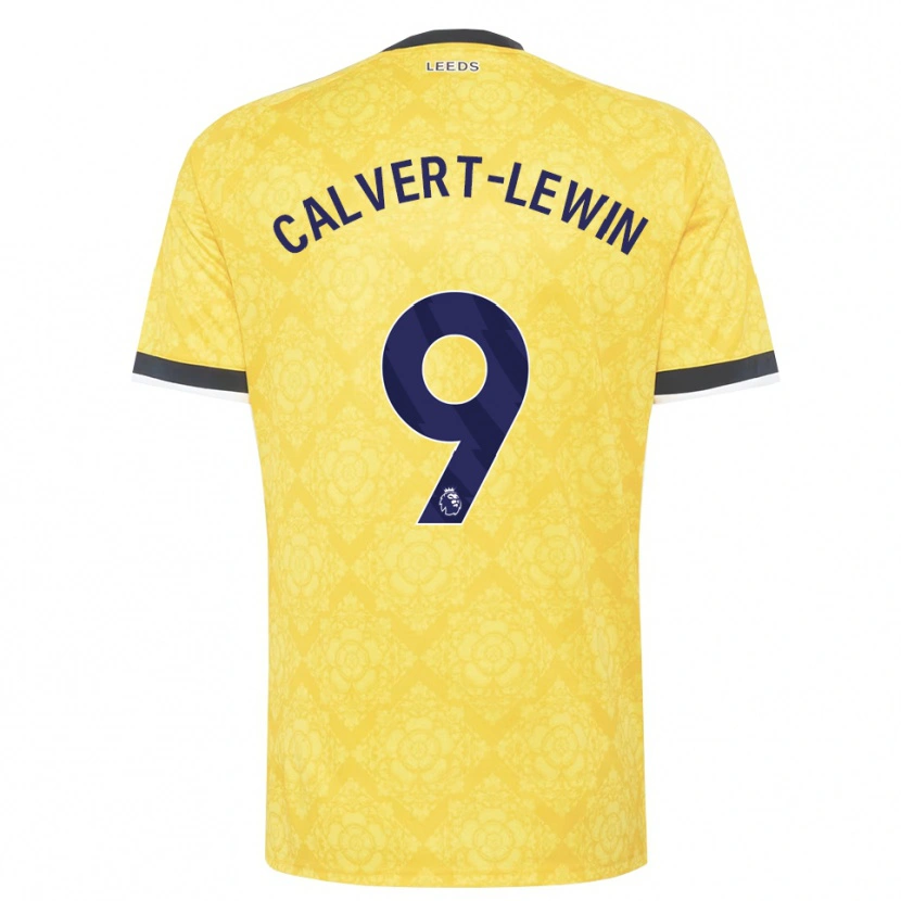 Danxen Män Dominic Calvert-Lewin #9 Gul Vit Svart Bortatröja Matchtröjor 2026/27 Tröjor T-Tröja
