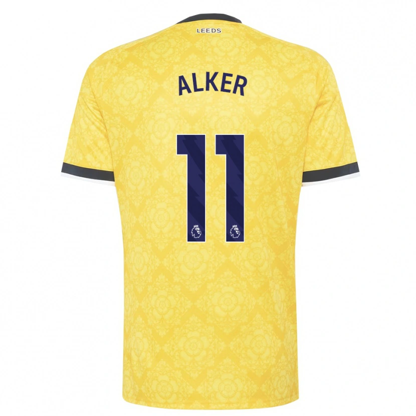 Danxen Män Samuel Alker #11 Gul Vit Svart Bortatröja Matchtröjor 2026/27 Tröjor T-Tröja