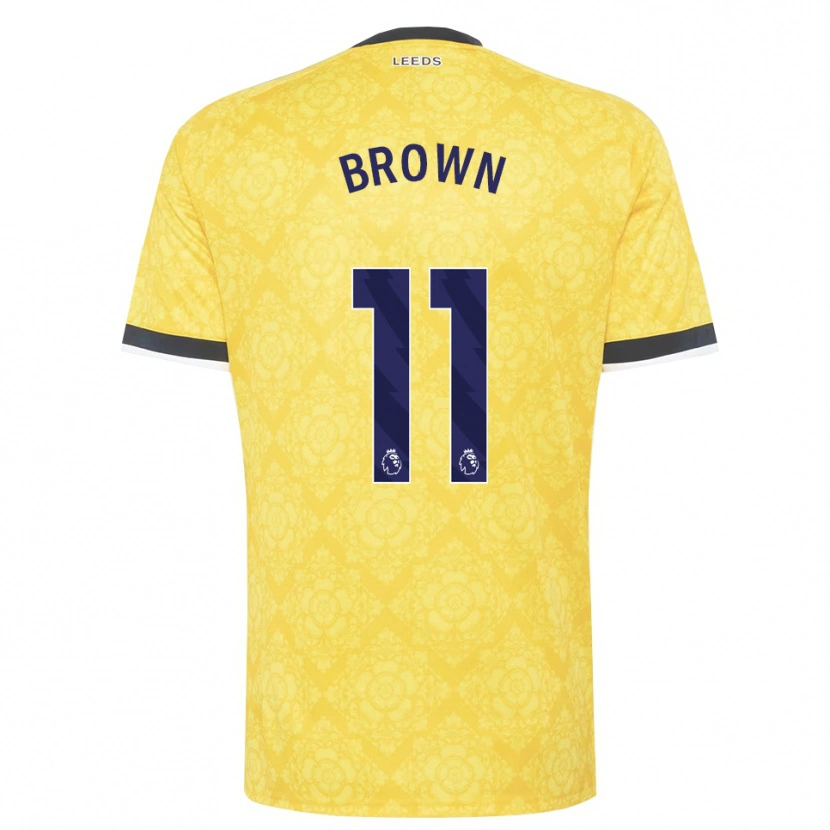 Danxen Män Abbie Brown #11 Gul Vit Svart Bortatröja Matchtröjor 2026/27 Tröjor T-Tröja