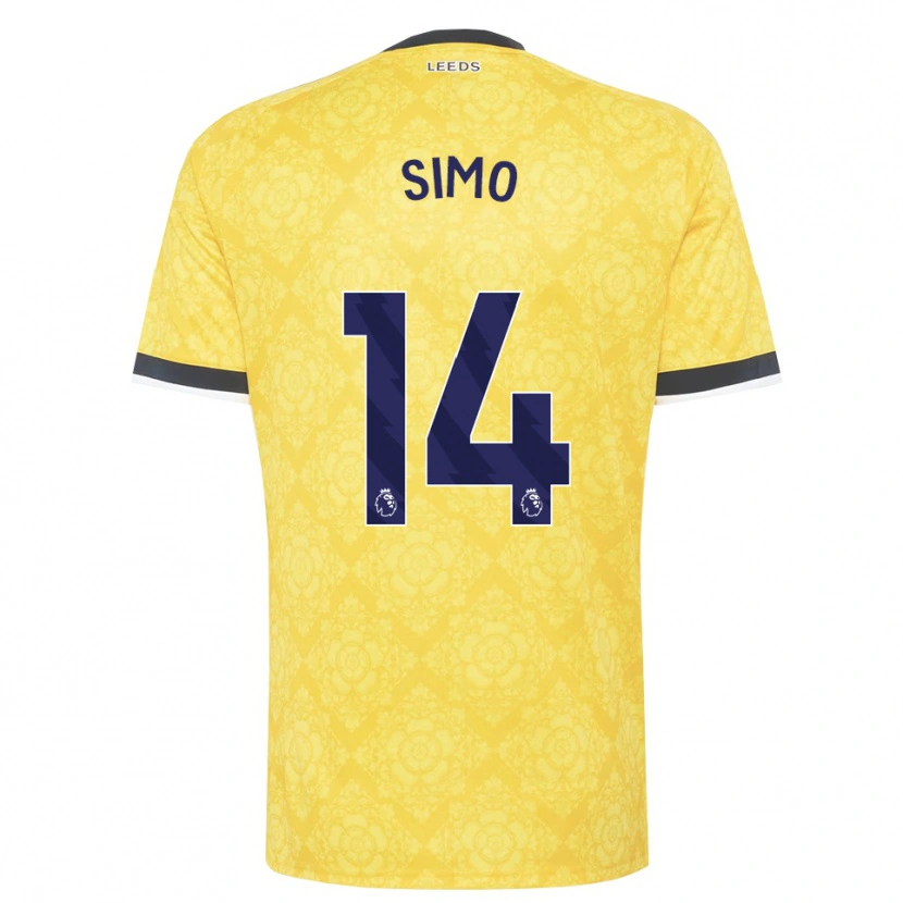 Danxen Män Elton Simo #14 Gul Vit Svart Bortatröja Matchtröjor 2026/27 Tröjor T-Tröja