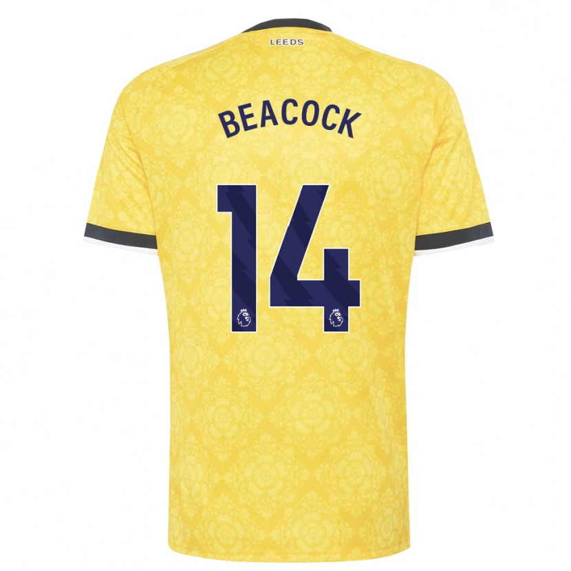 Danxen Män Molly Beacock #14 Gul Vit Svart Bortatröja Matchtröjor 2026/27 Tröjor T-Tröja