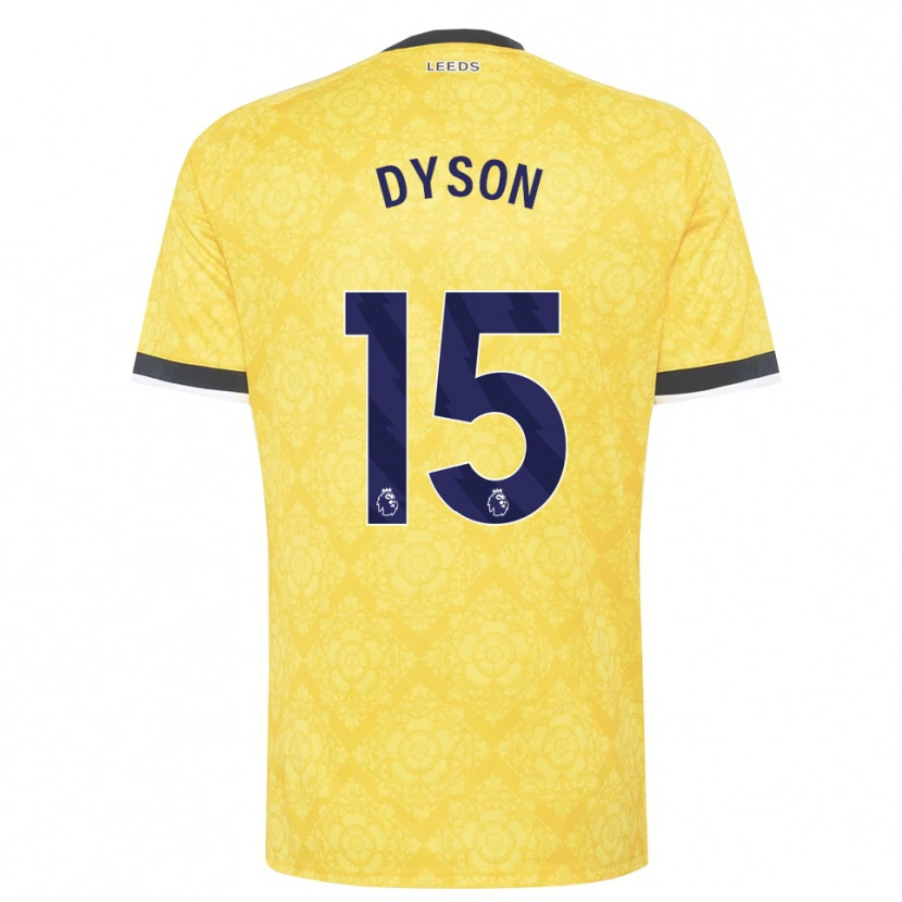 Danxen Män Ryan Dyson #15 Gul Vit Svart Bortatröja Matchtröjor 2026/27 Tröjor T-Tröja