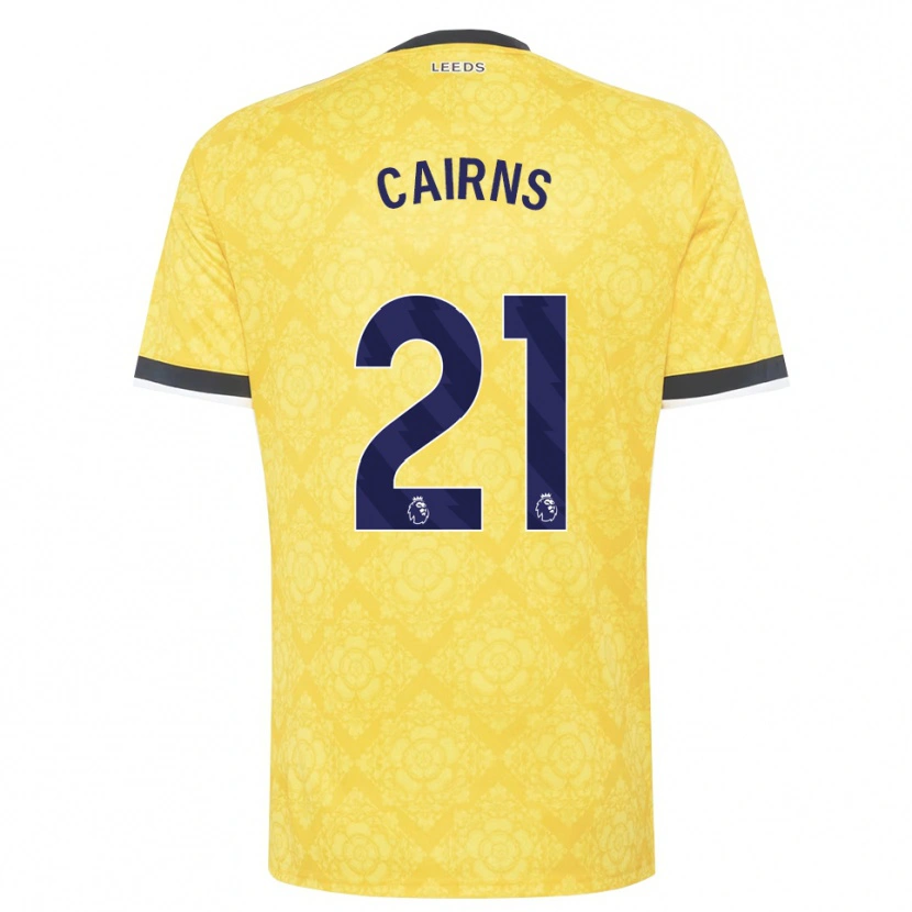 Danxen Män Alex Cairns #21 Gul Vit Svart Bortatröja Matchtröjor 2026/27 Tröjor T-Tröja