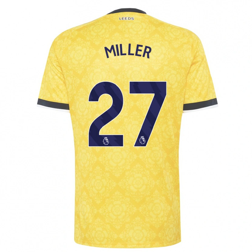 Danxen Män Amari Miller #27 Gul Vit Svart Bortatröja Matchtröjor 2026/27 Tröjor T-Tröja