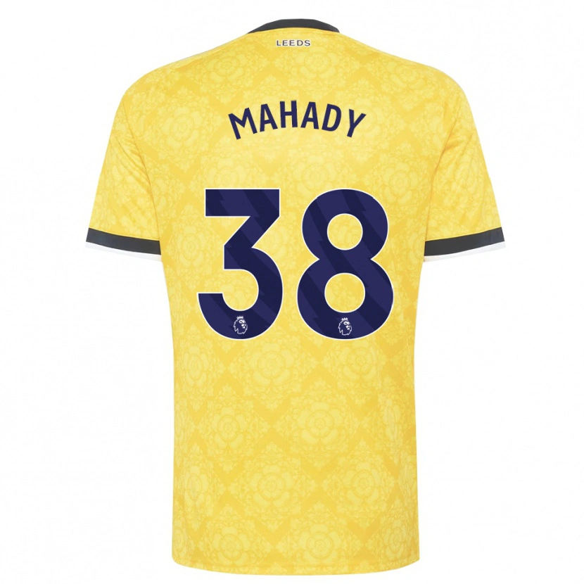 Danxen Män Rory Mahady #38 Gul Vit Svart Bortatröja Matchtröjor 2026/27 Tröjor T-Tröja
