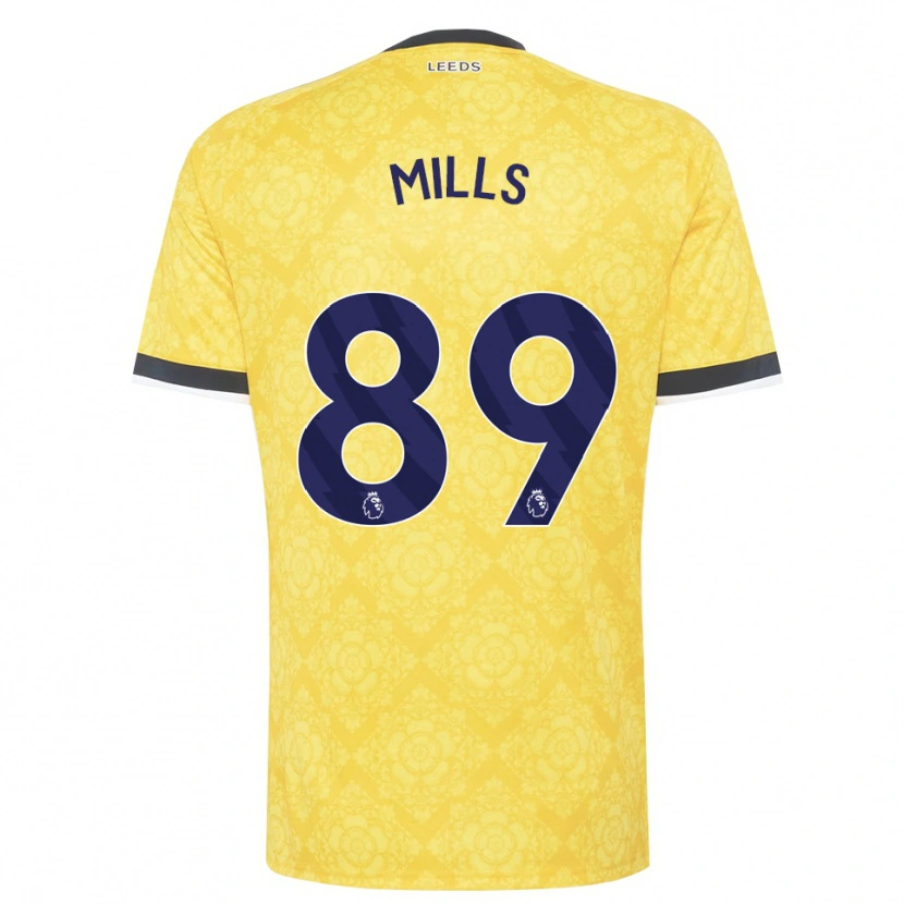 Danxen Män Callum Mills #89 Gul Vit Svart Bortatröja Matchtröjor 2026/27 Tröjor T-Tröja