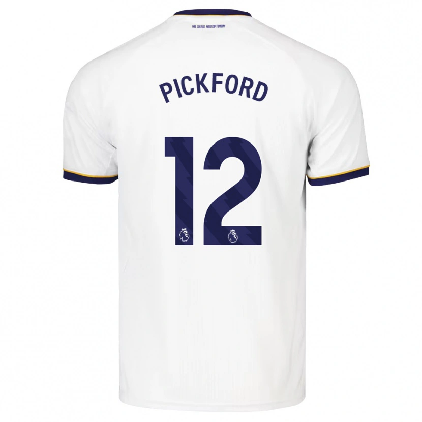 Danxen Män Jordan Pickford #12 Midnattsblå Vit Gul Bortatröja Matchtröjor 2026/27 Tröjor T-Tröja