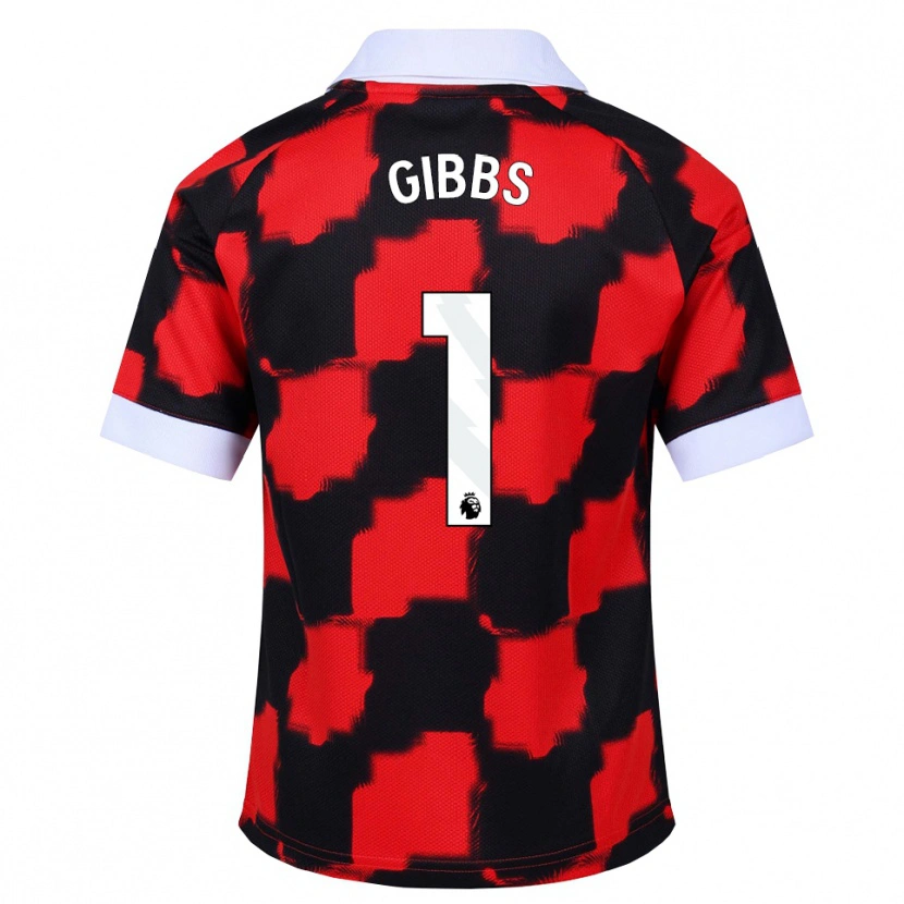 Danxen Män Frankie Gibbs #1 Röd Vit Svart Bortatröja Matchtröjor 2026/27 Tröjor T-Tröja