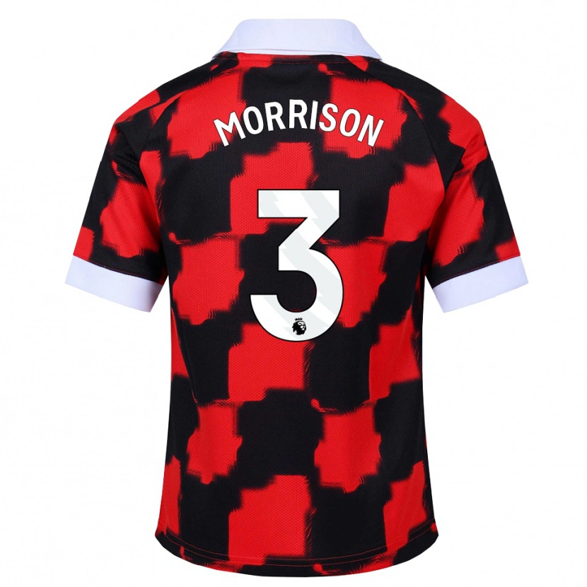 Danxen Män Kymarley Morrison #3 Röd Vit Svart Bortatröja Matchtröjor 2026/27 Tröjor T-Tröja