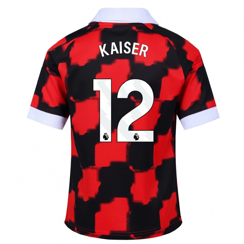 Danxen Män Dino Kaiser #12 Röd Vit Svart Bortatröja Matchtröjor 2026/27 Tröjor T-Tröja