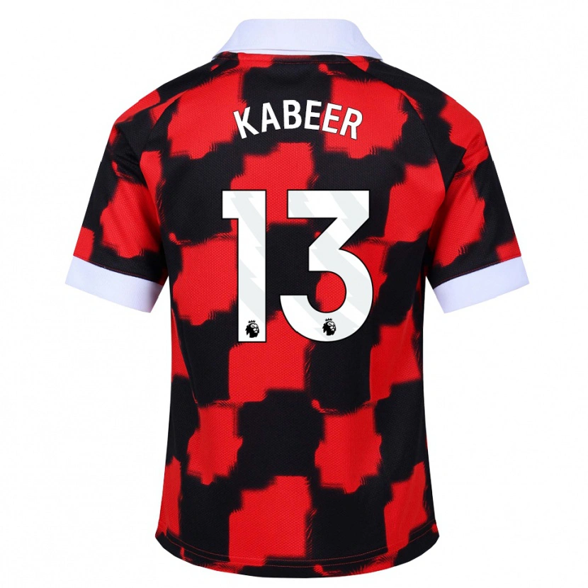 Danxen Män Eric Kabeer #13 Röd Vit Svart Bortatröja Matchtröjor 2026/27 Tröjor T-Tröja