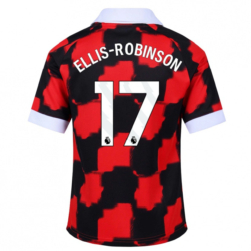 Danxen Män Eddie Ellis-Robinson #17 Röd Vit Svart Bortatröja Matchtröjor 2026/27 Tröjor T-Tröja