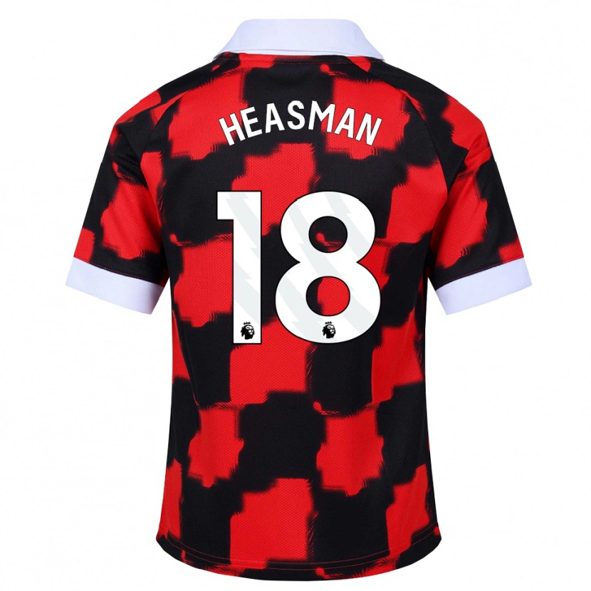 Danxen Män Georgia Heasman #18 Röd Vit Svart Bortatröja Matchtröjor 2026/27 Tröjor T-Tröja