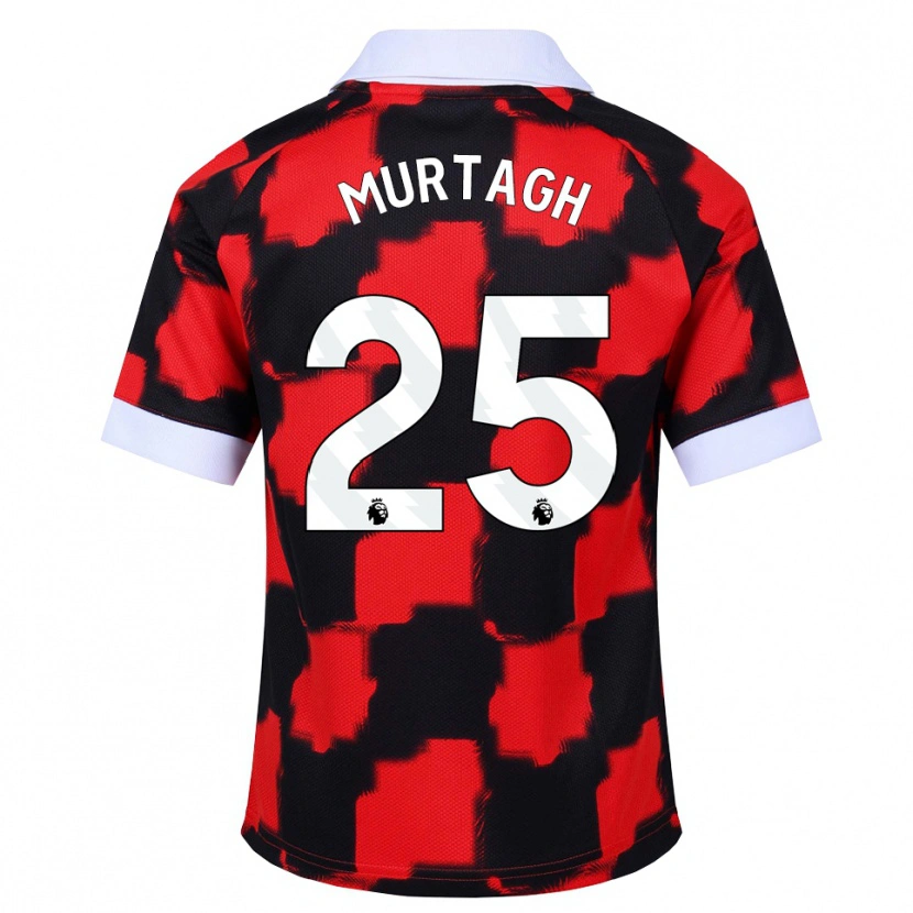 Danxen Män Ruby Murtagh #25 Röd Vit Svart Bortatröja Matchtröjor 2026/27 Tröjor T-Tröja