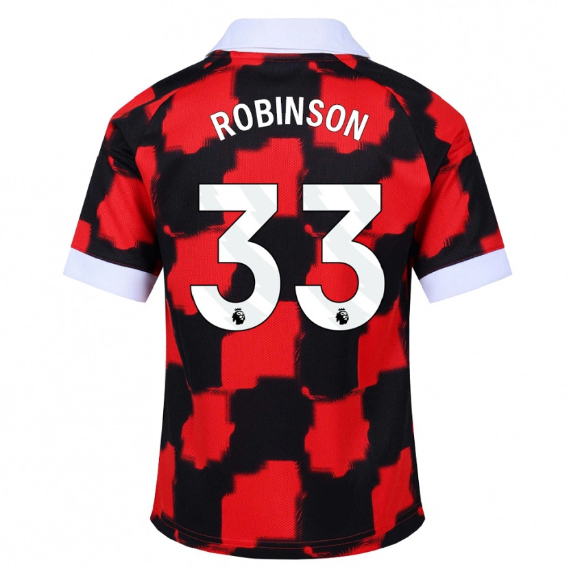Danxen Män Antonee Robinson #33 Röd Vit Svart Bortatröja Matchtröjor 2026/27 Tröjor T-Tröja