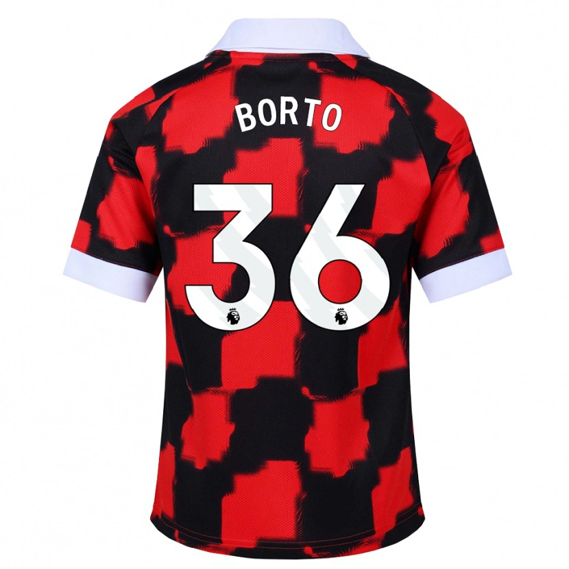 Danxen Män Alex Borto #36 Röd Vit Svart Bortatröja Matchtröjor 2026/27 Tröjor T-Tröja