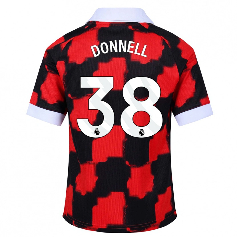 Danxen Män Chris Donnell #38 Röd Vit Svart Bortatröja Matchtröjor 2026/27 Tröjor T-Tröja