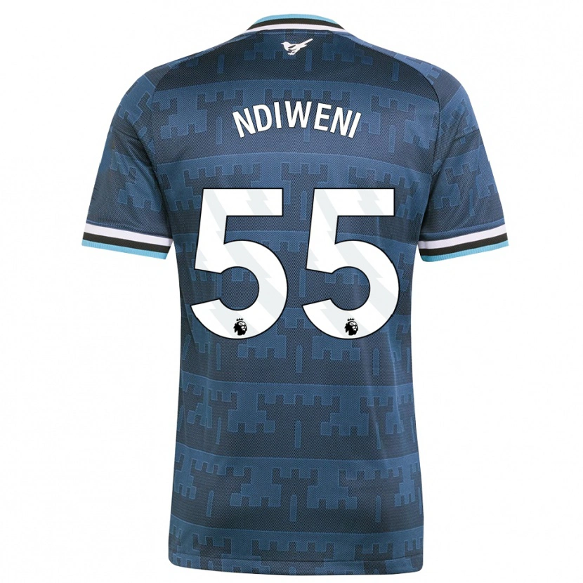 Danxen Män Michael Ndiweni #55 Gul Svart Blå Bortatröja Matchtröjor 2026/27 Tröjor T-Tröja