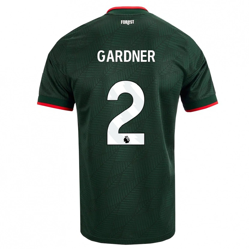 Danxen Män Daniel Gardner #2 Mörk Grön Röd Bortatröja Matchtröjor 2026/27 Tröjor T-Tröja