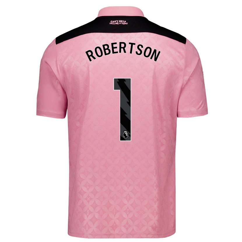 Danxen Män Finley Robertson #1 Ljusrosa Svart Bortatröja Matchtröjor 2026/27 Tröjor T-Tröja