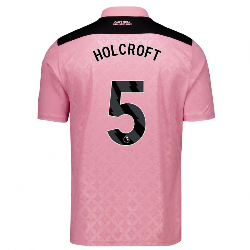 Danxen Män Finlay Holcroft #5 Ljusrosa Svart Bortatröja Matchtröjor 2026/27 Tröjor T-Tröja