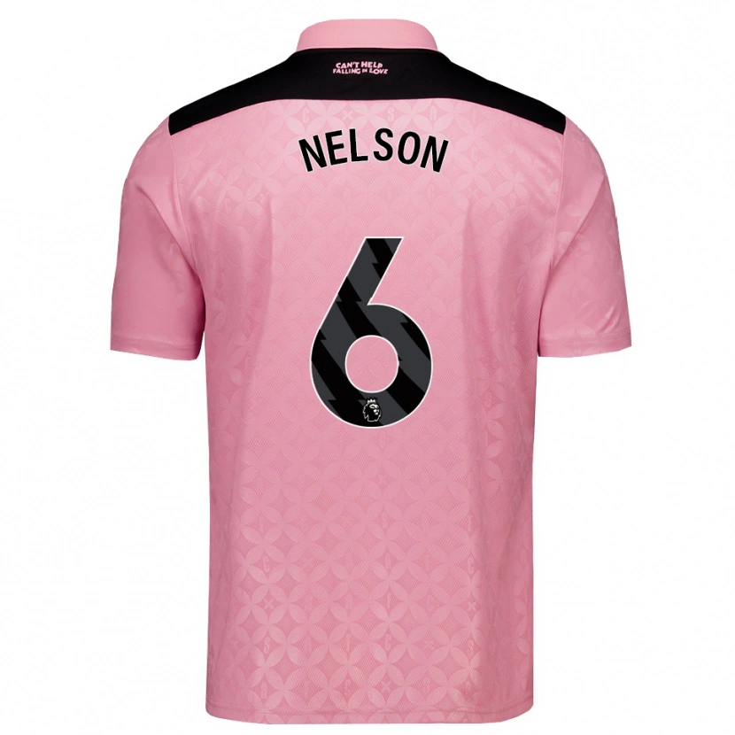 Danxen Män Adam Nelson #6 Ljusrosa Svart Bortatröja Matchtröjor 2026/27 Tröjor T-Tröja