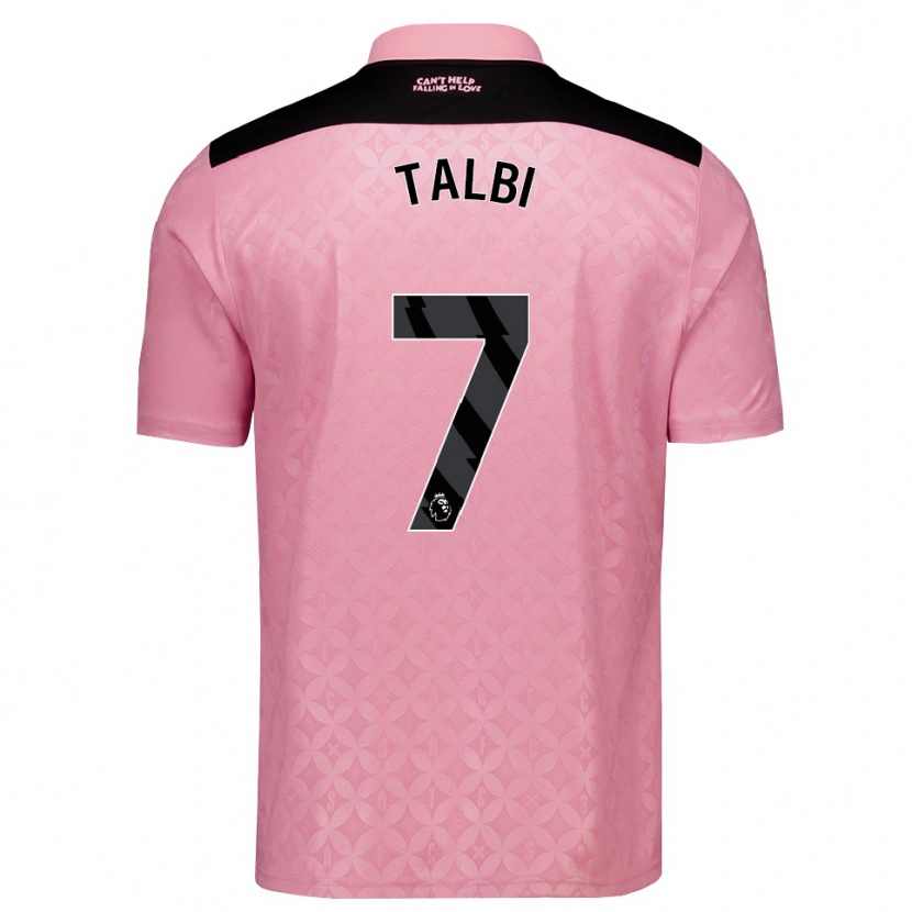 Danxen Män Chemsdine Talbi #7 Ljusrosa Svart Bortatröja Matchtröjor 2026/27 Tröjor T-Tröja