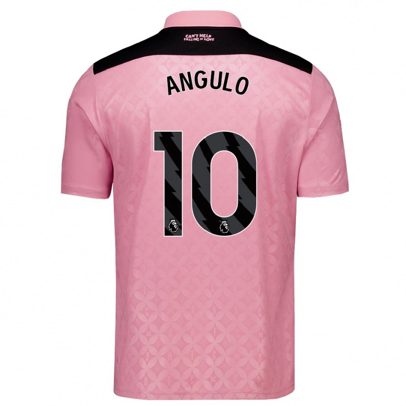Danxen Män Nilson Angulo #10 Ljusrosa Svart Bortatröja Matchtröjor 2026/27 Tröjor T-Tröja