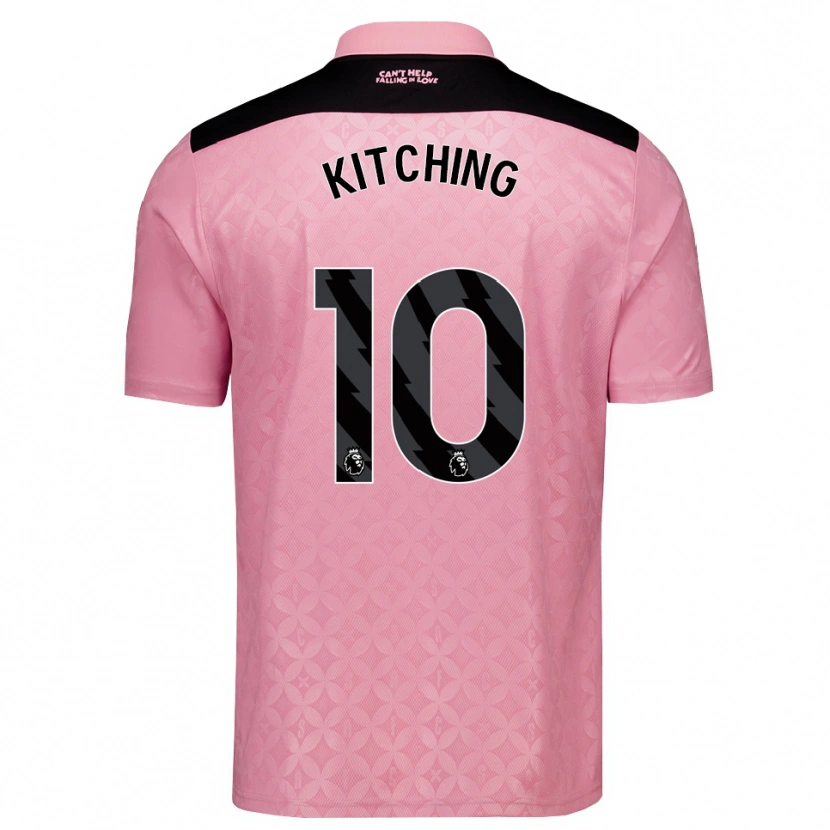 Danxen Män Katie Kitching #10 Ljusrosa Svart Bortatröja Matchtröjor 2026/27 Tröjor T-Tröja