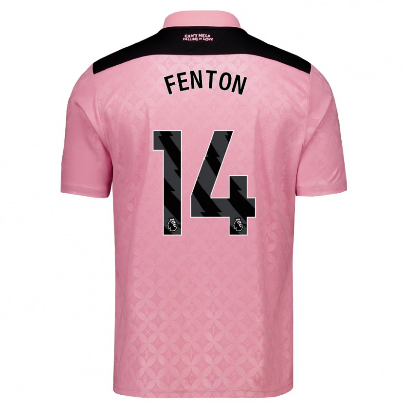 Danxen Män Natasha Fenton #14 Ljusrosa Svart Bortatröja Matchtröjor 2026/27 Tröjor T-Tröja