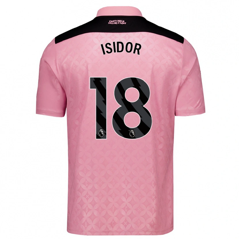 Danxen Män Wilson Isidor #18 Ljusrosa Svart Bortatröja Matchtröjor 2026/27 Tröjor T-Tröja